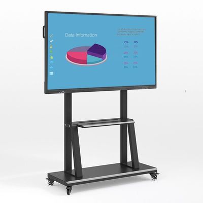 Pantalla plana interactiva 4K Ultra HD infrarroja de 20 puntos multitáctil de 75'' con conexiones USB y HDMI